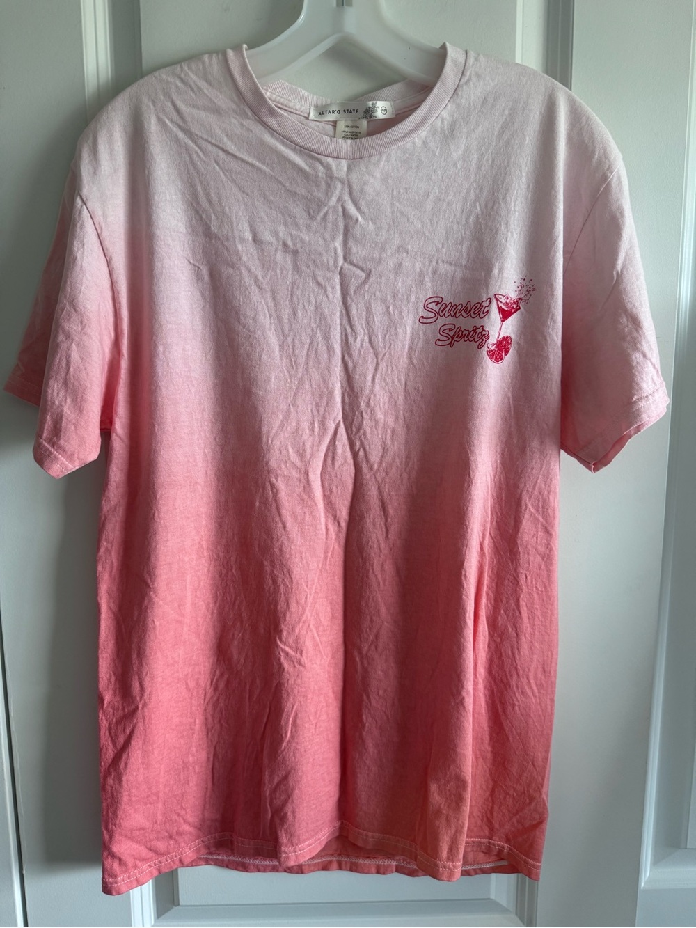 Altar'd State Ombre oversized Pink 'Sunset Spritz' Tee